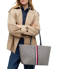 TOMMY HILFIGER TH JACQUARD sac cabas &agrave; bandouli&egrave;re bleu de l'espace - Sacs pour Femme - 2