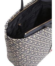 TOMMY HILFIGER TH JACQUARD sac cabas &agrave; bandouli&egrave;re bleu de l'espace - Sacs pour Femme - 4