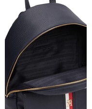 TOMMY HILFIGER TH CORP Sac &agrave; dos avec poche avant bleu de l'espace - Sacs pour Femme - 3