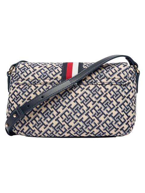 TH JACQUARD sac bandouli&egrave;re bleu de l'espace - Sacs pour Femme