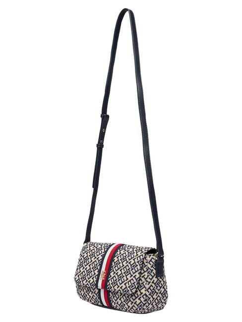 TH JACQUARD sac bandouli&egrave;re bleu de l'espace - Sacs pour Femme