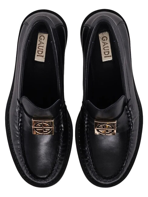 LUDMILLA mocassins en cuir NOIR - Chaussures Femme