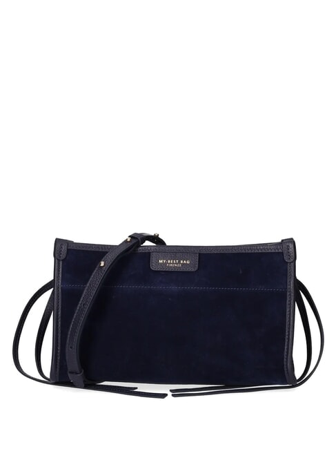 DIVA SCAMOSCIATO sac bandouli&egrave;re blue navy - Sacs pour Femme