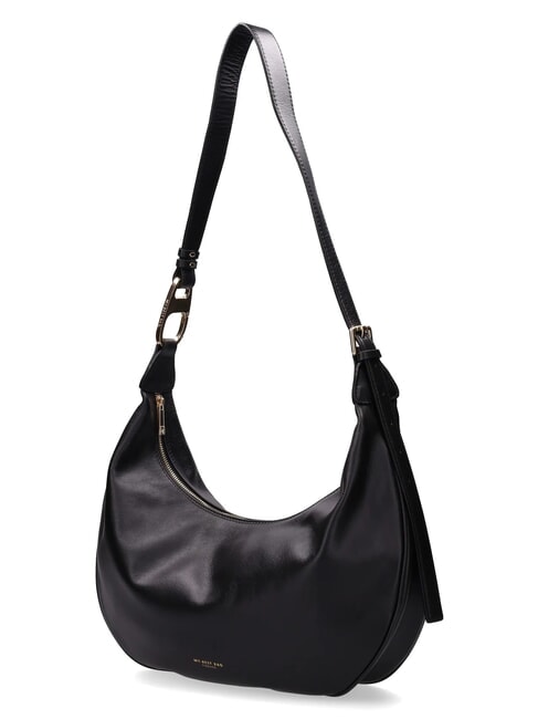 LEONIE Sac hobo en cuir nero - Sacs pour Femme