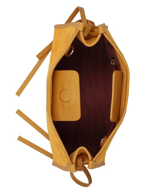 DIVA SCAMOSCIATO sac bandouli&egrave;re curcuma - Sacs pour Femme