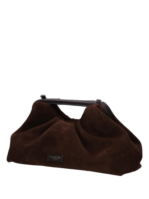JANINE SUEDE L Sac &agrave; main avec bandouli&egrave;re dark brown - Sacs pour Femme