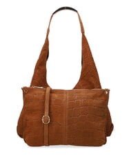 MY BEST BAG ELLISSE CROCO SUEDE Sac bandouli&egrave;re en cuir - Sacs pour Femme