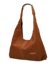 MY BEST BAG ELLISSE CROCO SUEDE Sac bandouli&egrave;re en cuir cognac - Sacs pour Femme - 3