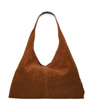 MY BEST BAG ELLISSE CROCO SUEDE Sac bandouli&egrave;re maxi cognac - Sacs pour Femme - 4