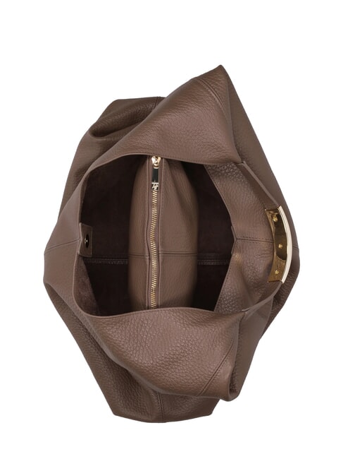 ELLISSE MACRO DOLLARO Sac bandouli&egrave;re maxi taupe - Sacs pour Femme