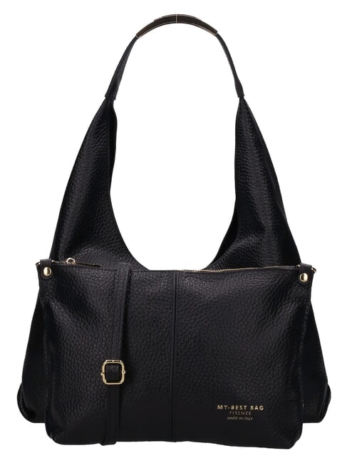 ELLISSE MACRO DOLLARO Sac bandouli&egrave;re en cuir nero - Sacs pour Femme