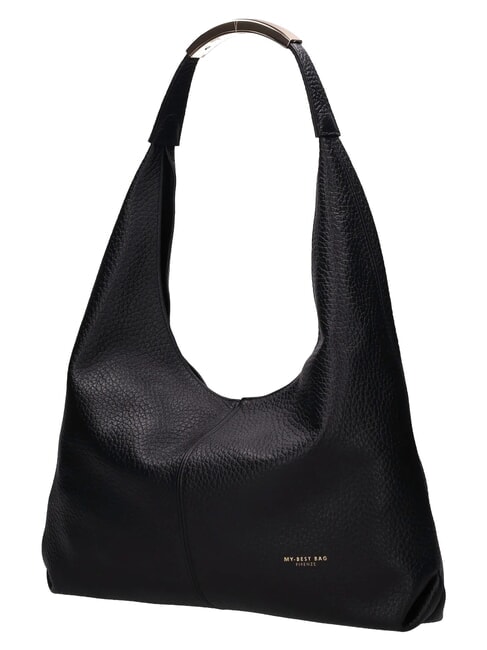 ELLISSE MACRO DOLLARO Sac bandouli&egrave;re en cuir nero - Sacs pour Femme