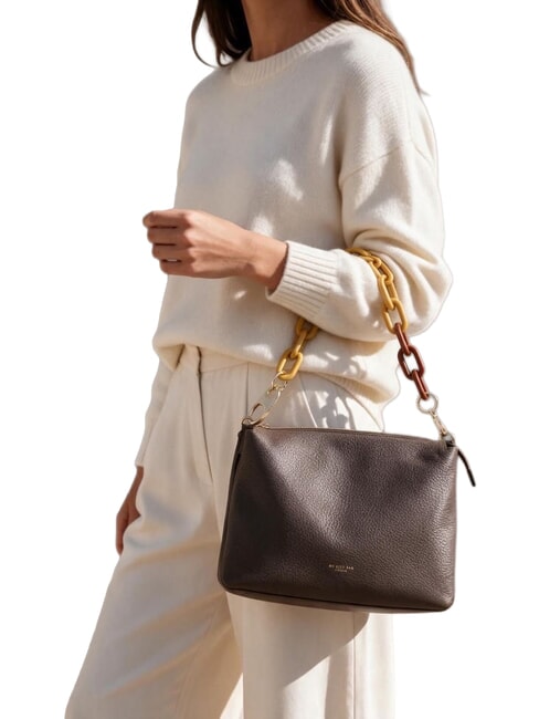 REFLEX MACRO DOLLARO Sac bandouli&egrave;re, avec bandouli&egrave;re dark brown - Sacs pour Femme