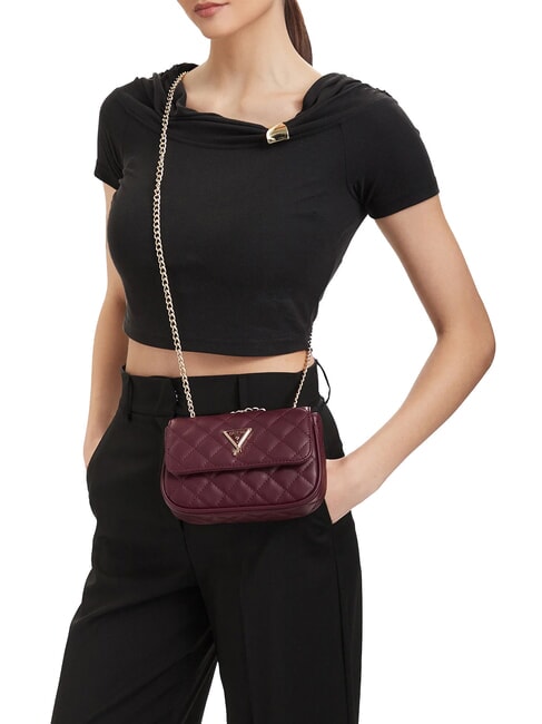GIRLS Mini sac &agrave; bandouli&egrave;re matelass&eacute; jus de betterave rouge - Sacs pour Femme