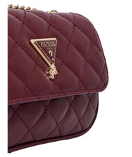 GUESS GIRLS Mini sac &agrave; bandouli&egrave;re matelass&eacute; jus de betterave rouge - Sacs pour Femme - 5
