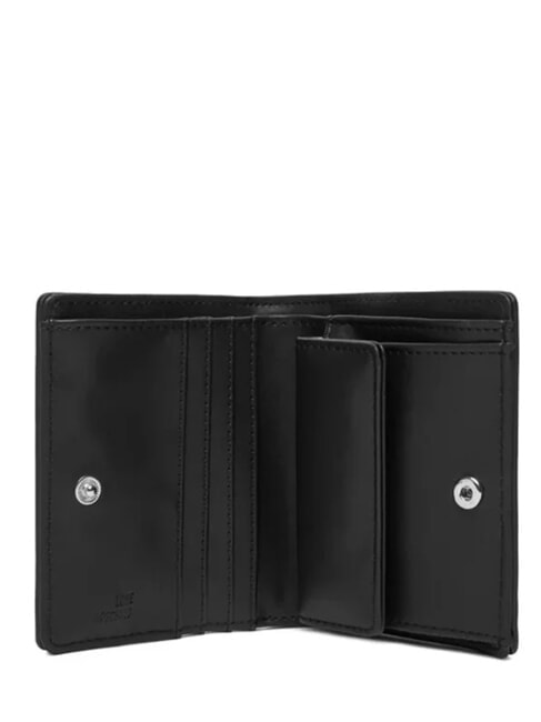 QUILTED Mini portefeuille laque noire - Portefeuilles Femme