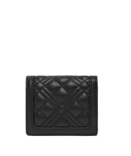 LOVE MOSCHINO QUILTED Mini portefeuille laque noire - Portefeuilles Femme - 3