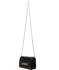 LOVE MOSCHINO QUILTED Pochette/Portefeuille avec bandouli&egrave;re Noir - Portefeuilles Femme - 3