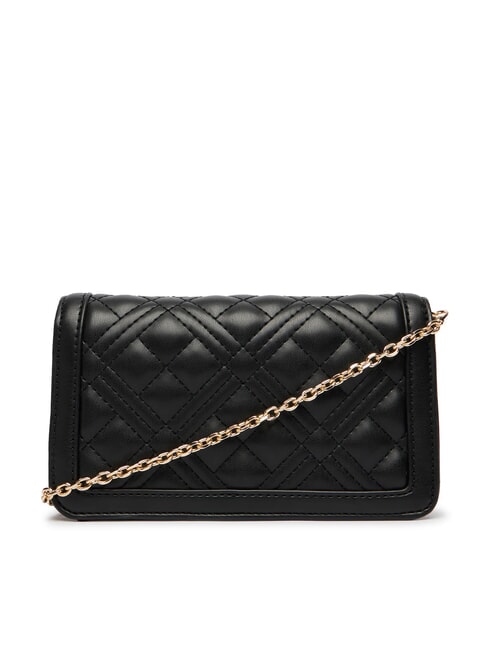 QUILTED Pochette/Portefeuille avec bandouli&egrave;re Noir - Portefeuilles Femme