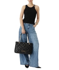LOVE MOSCHINO QUILTED sac bandouli&egrave;re Noir - Sacs pour Femme - 2