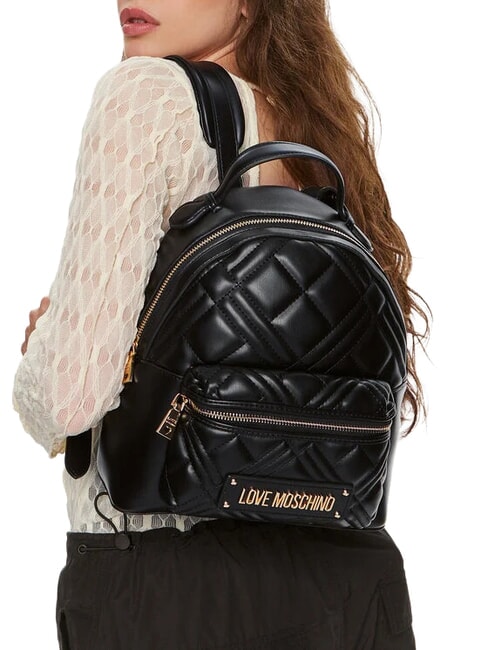 QUILTED Sac &agrave; dos Noir - Sacs pour Femme