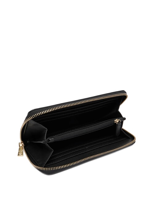 QUILTED Portefeuille Zip Around Noir - Portefeuilles Femme