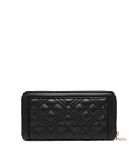 LOVE MOSCHINO QUILTED Portefeuille Zip Around Noir - Portefeuilles Femme - 3