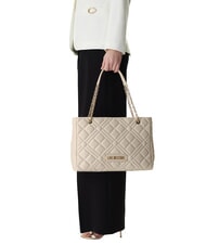 LOVE MOSCHINO QUILTED sac bandouli&egrave;re Ivoire - Sacs pour Femme - 2