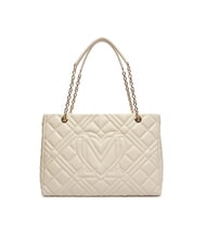 LOVE MOSCHINO QUILTED sac bandouli&egrave;re Ivoire - Sacs pour Femme - 3
