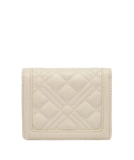 LOVE MOSCHINO QUILTED Mini portefeuille Ivoire - Portefeuilles Femme - 3