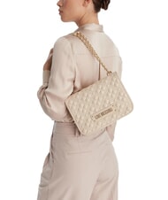 LOVE MOSCHINO QUILTED sac bandouli&egrave;re Ivoire - Sacs pour Femme - 2