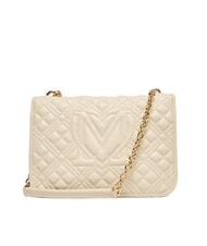 LOVE MOSCHINO QUILTED sac bandouli&egrave;re Ivoire - Sacs pour Femme - 3