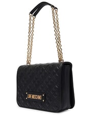 LOVE MOSCHINO QUILTED sac bandouli&egrave;re Noir - Sacs pour Femme - 3