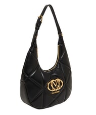 LOVE MOSCHINO EMBOSSED Q sac bandouli&egrave;re Noir - Sacs pour Femme - 3