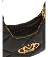 LOVE MOSCHINO EMBOSSED Q sac bandouli&egrave;re Noir - Sacs pour Femme - 5