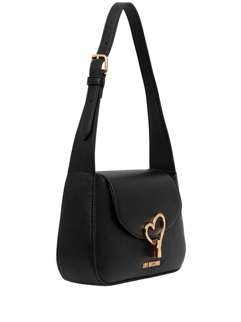 HEART TURNLOCK sac bandouli&egrave;re Noir - Sacs pour Femme