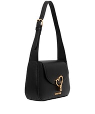 LOVE MOSCHINO HEART TURNLOCK sac bandouli&egrave;re Noir - Sacs pour Femme - 2