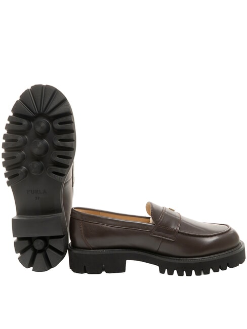 TANK mocassins en cuir chocolat - Chaussures Femme