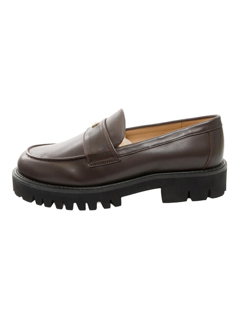 TANK mocassins en cuir chocolat - Chaussures Femme