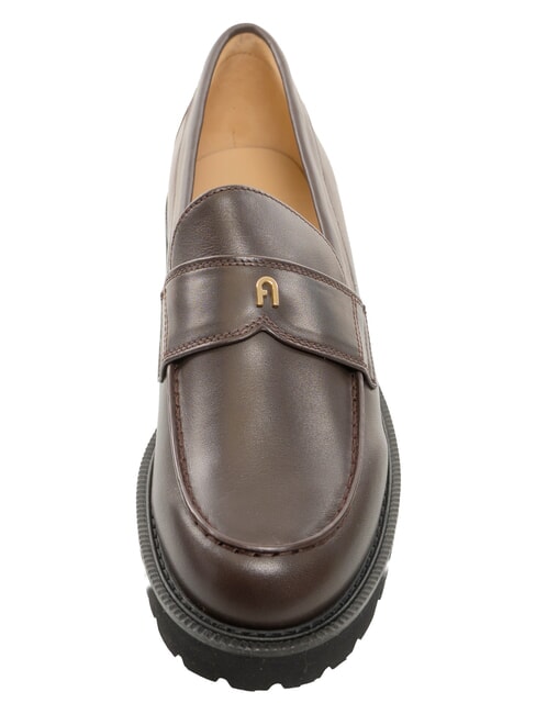 TANK mocassins en cuir chocolat - Chaussures Femme