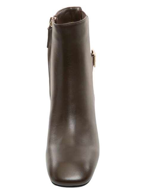 BLOCK  Bottines &agrave; talon de 5,5 cm chocolat - Chaussures Femme