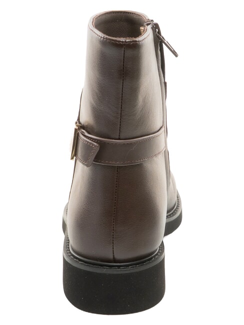 FROST  bottines en cuir chocolat - Chaussures Femme