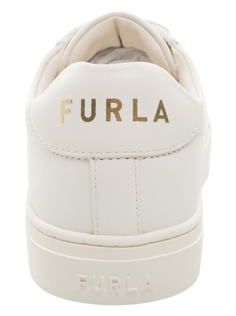 CITY Baskets en cuir de veau talc - Chaussures Femme