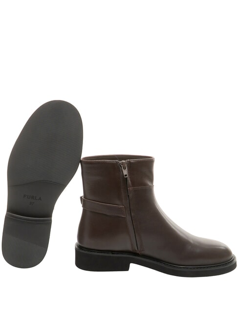 FROST  bottines en cuir chocolat - Chaussures Femme