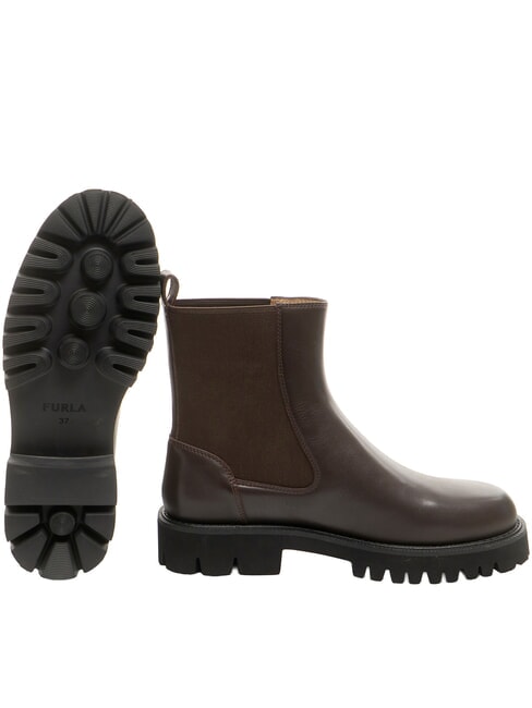 TANK Bottines &agrave; talon de 3,5 cm chocolat - Chaussures Femme
