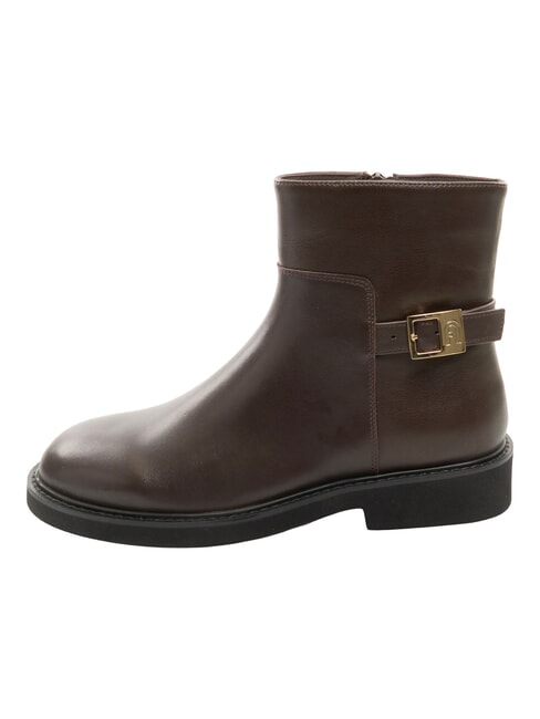 FROST  bottines en cuir chocolat - Chaussures Femme