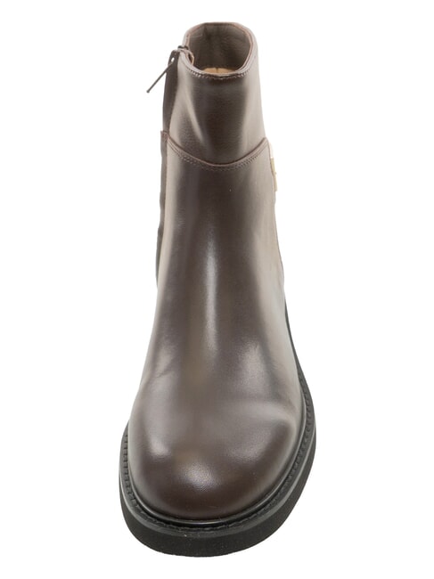 FROST  bottines en cuir chocolat - Chaussures Femme