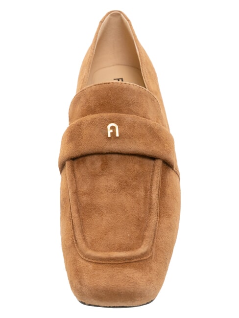 SIGNATURE  Mocassins en cuir su&eacute;d&eacute; Cognac - Chaussures Femme