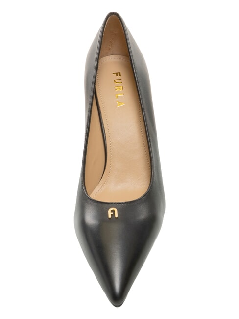 ATELIER  D&eacute;collet&eacute; en cuir, talon de 9 cm Noir - Chaussures Femme