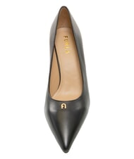 FURLA ATELIER  D&eacute;collet&eacute; en cuir, talon de 9 cm Noir - Chaussures Femme - 5